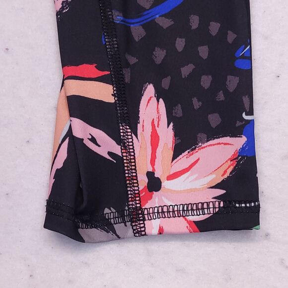 Adidas Athletic Pull On Running Pants Youth Girls Size Large L Black Pink - Picture 5 of 9